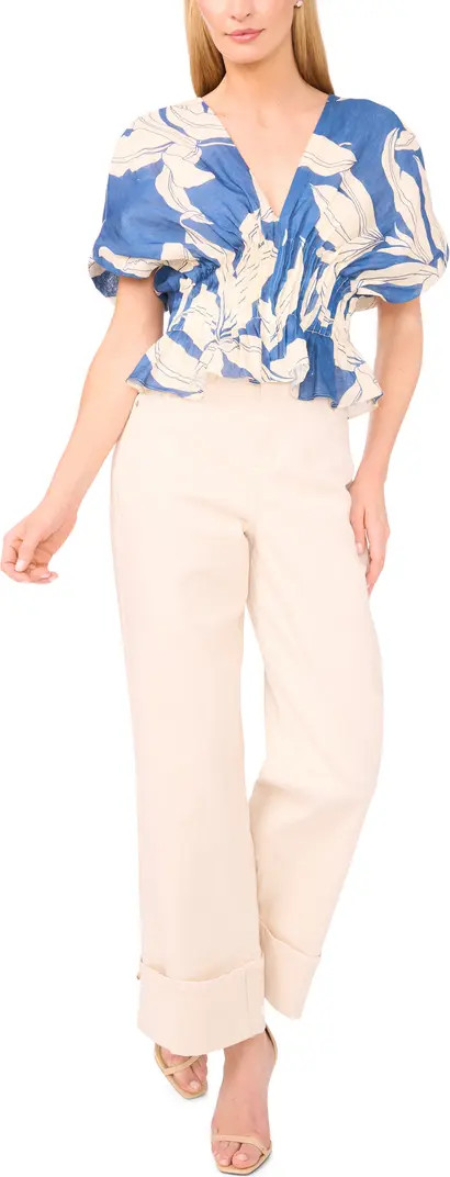 The Halle V-Neck Cinch Waist Top | Nordstrom Rack