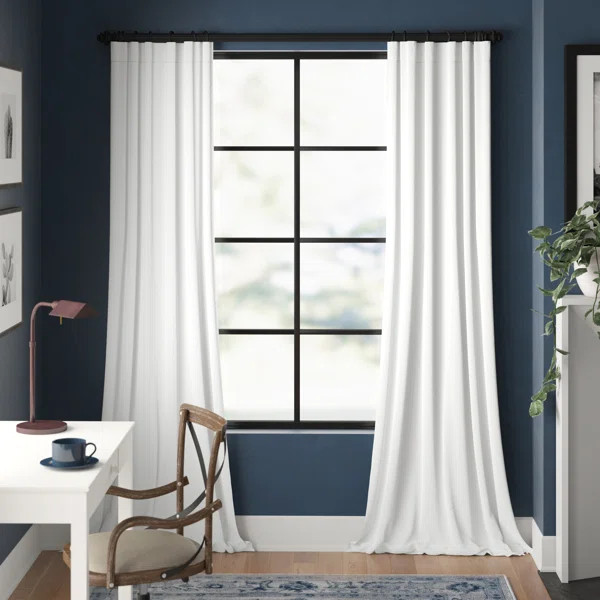 Clem Solid Room Darkening Rod Pocket Single Curtain Panel | Wayfair North America