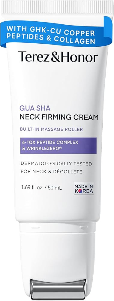 TEREZ & HONOR Gua Sha Neck Firming Cream: Korean Skin Care, Retinol, Collagen & GHK-CU Copper Pep... | Amazon (US)