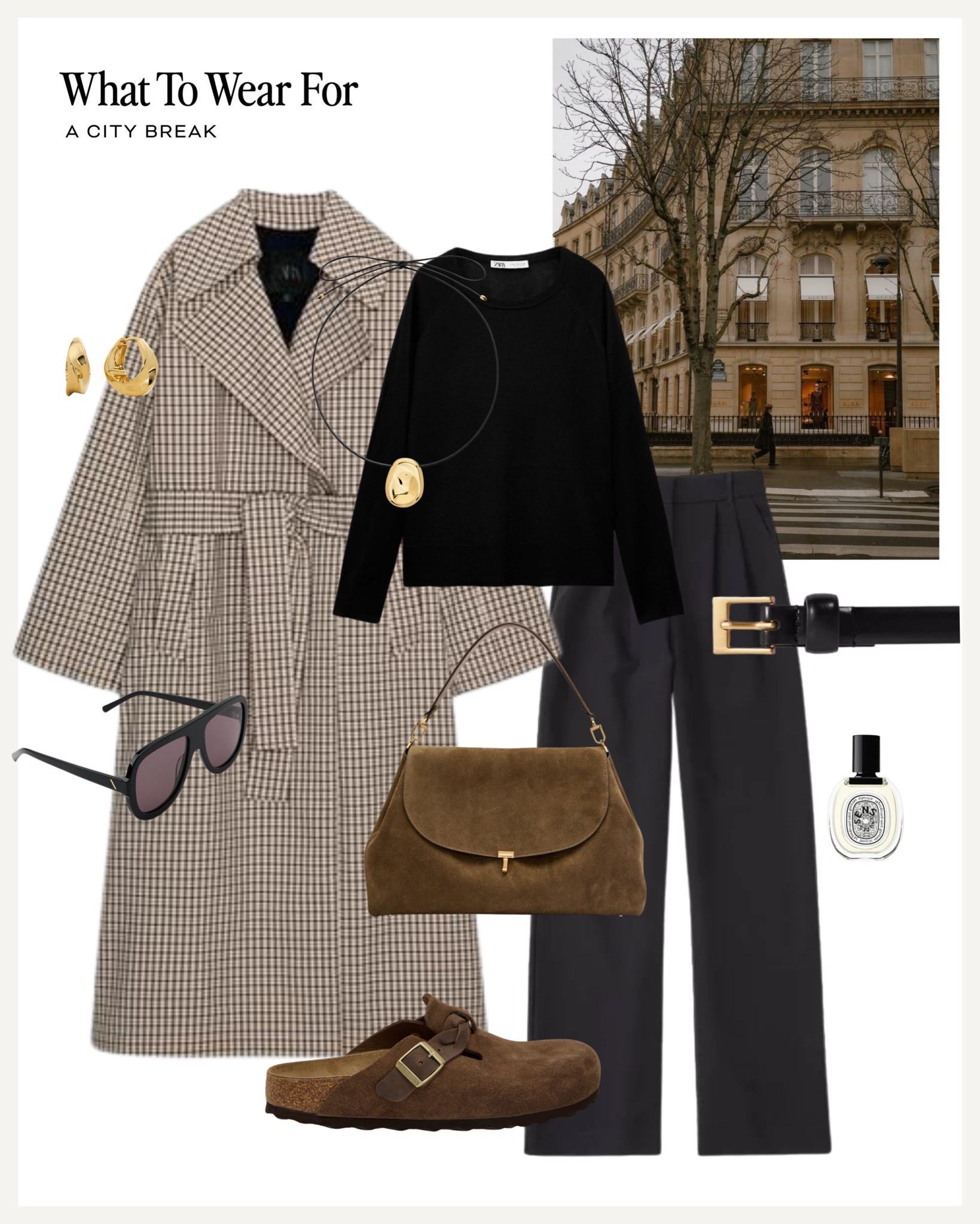 A city break 

Trench coat / black tailored trousers / Birkenstock clogs / suede bag / spring fashion 

#LTKspring #LTKuk