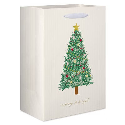 13" Large Christmas Gift Bag Merry and Bright Tree | Target