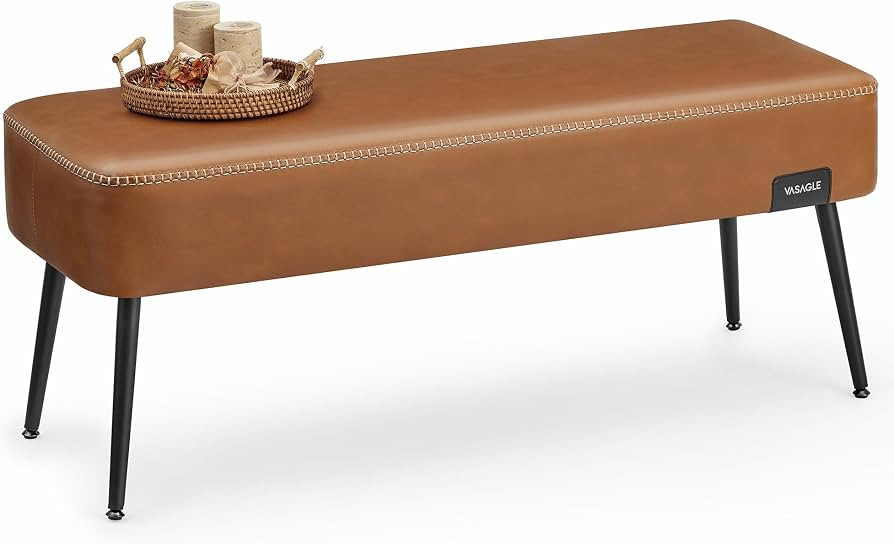 VASAGLE EKHO Collection - Bench for Entryway Bedroom, Synthetic Leather with Stitching, Ottoman B... | Amazon (US)