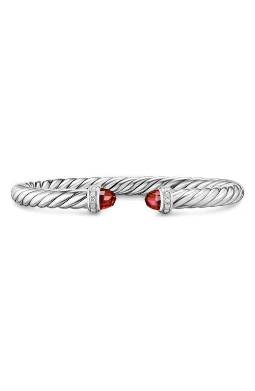 David Yurman Cable Flex Bracelet in Rhodolite Garnet at Nordstrom, Size Medium | Nordstrom