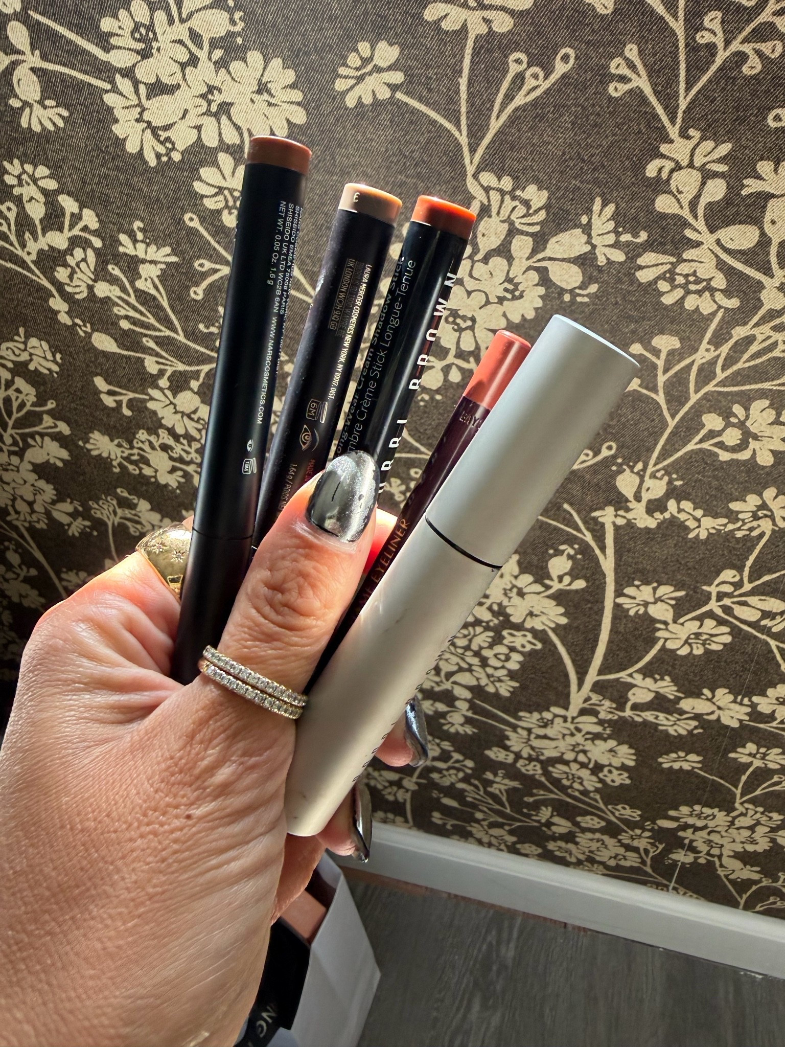 Eye look of the day. Using all 3 eyeshadow stick sets from the NSale