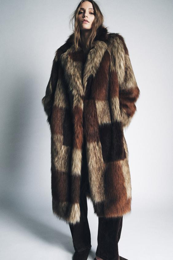 PATCHWORK FAUX FUR COAT ZW COLLECTION LIMITED EDITION | Zara US