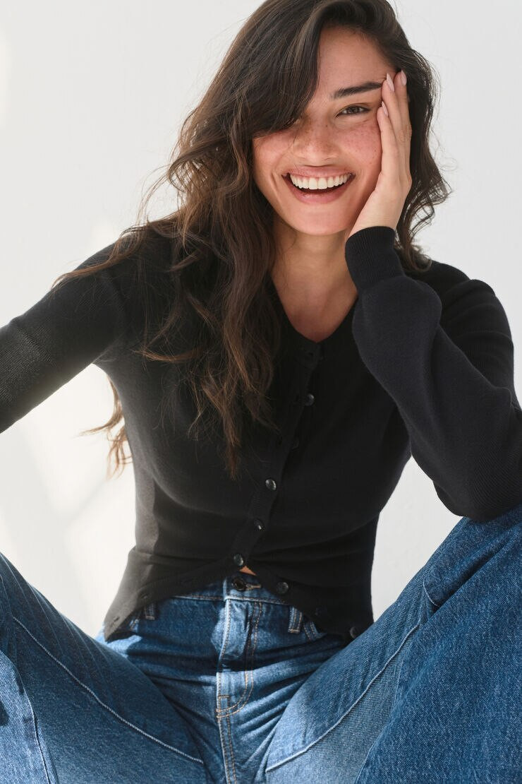 Rebecca Crewneck Cardigan | Dynamite Clothing