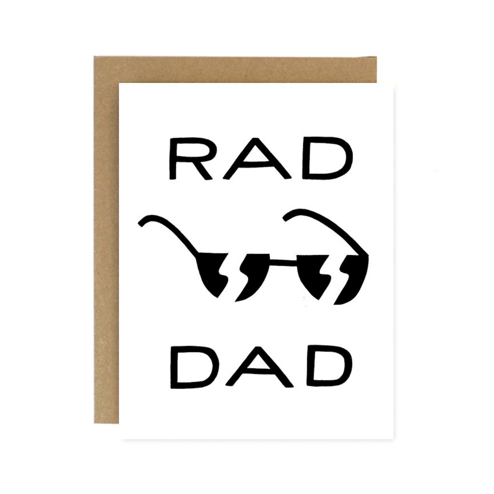 Rad Dad  Screen Printed Card | Etsy | Etsy (US)