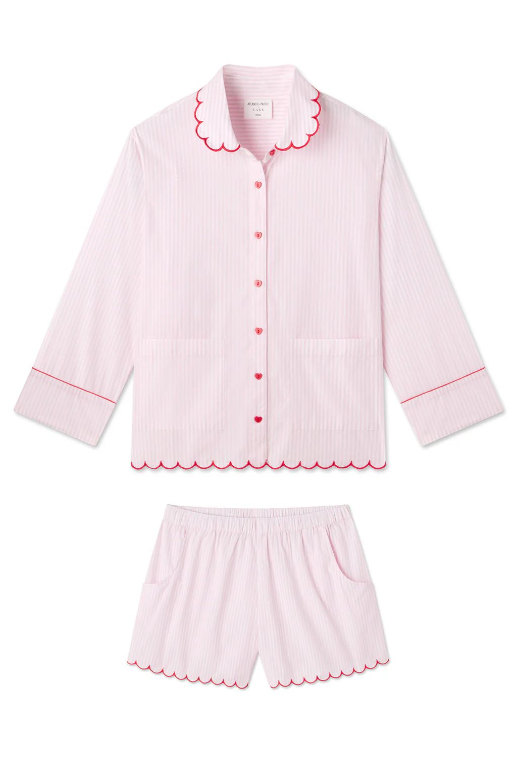 Lottie Shorts Set in Primrose Stripe | Lake Pajamas