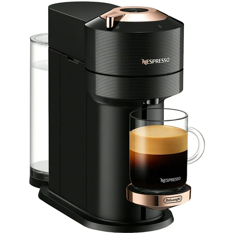 Nespresso by De'Longhi Vertuo Next Premium Coffee and Espresso Maker in Black Rose Gold | Walmart (US)