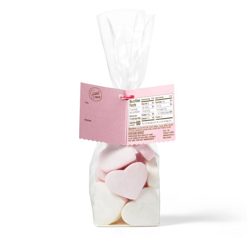 Valentine's Pink and White Mini Heart Marshmallows Bag - 2.1oz - Favorite Day™ | Target