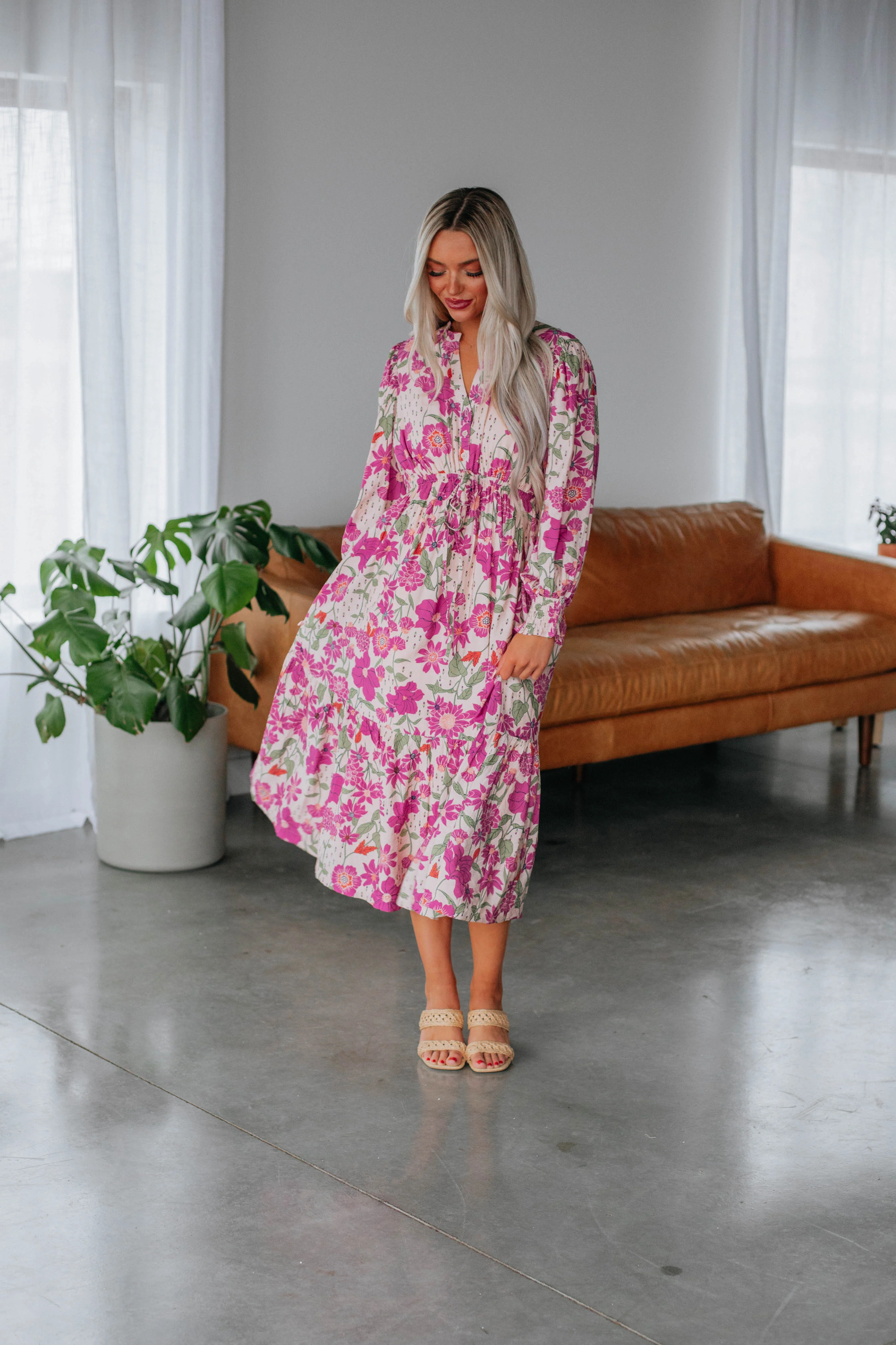 Flirty In Floral Midi Dress | Wild Oak Boutique