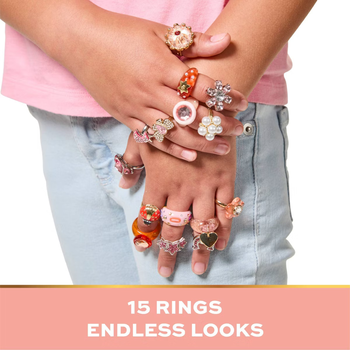 FAO Schwarz Tiny Glam Rings Set - 15pc | Target