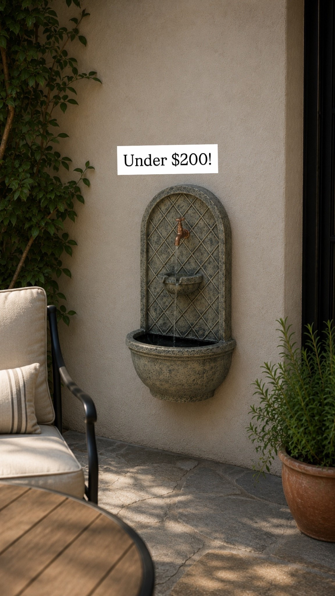 Outdoor solar powered fountain! Can be wall mounted or placed on ground. Looks so much more expensive than it is. It’s Walmart!

Walmart outdoor, outdoor decor

#LTKHome #LTKSeasonal #LTKSaleAlert