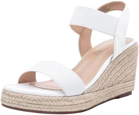 Jeossy Women's Espadrille Wedge Sandals Comfortable Platform 3.5 Inch Wedges Heel with Arch Suppo... | Amazon (US)