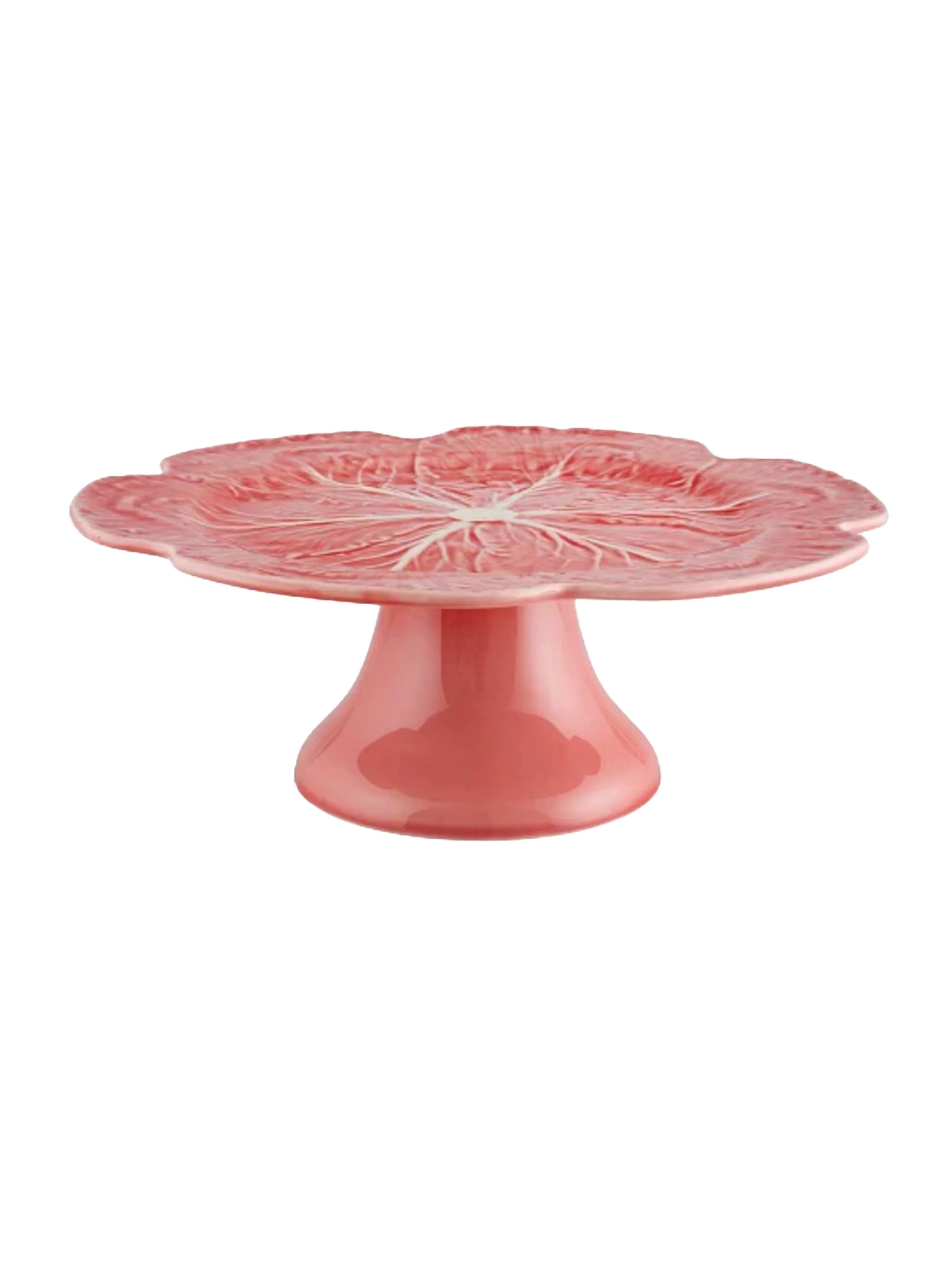 Bordallo Pinheiro 12" Pink Cabbage Cake Stand | Weston Table