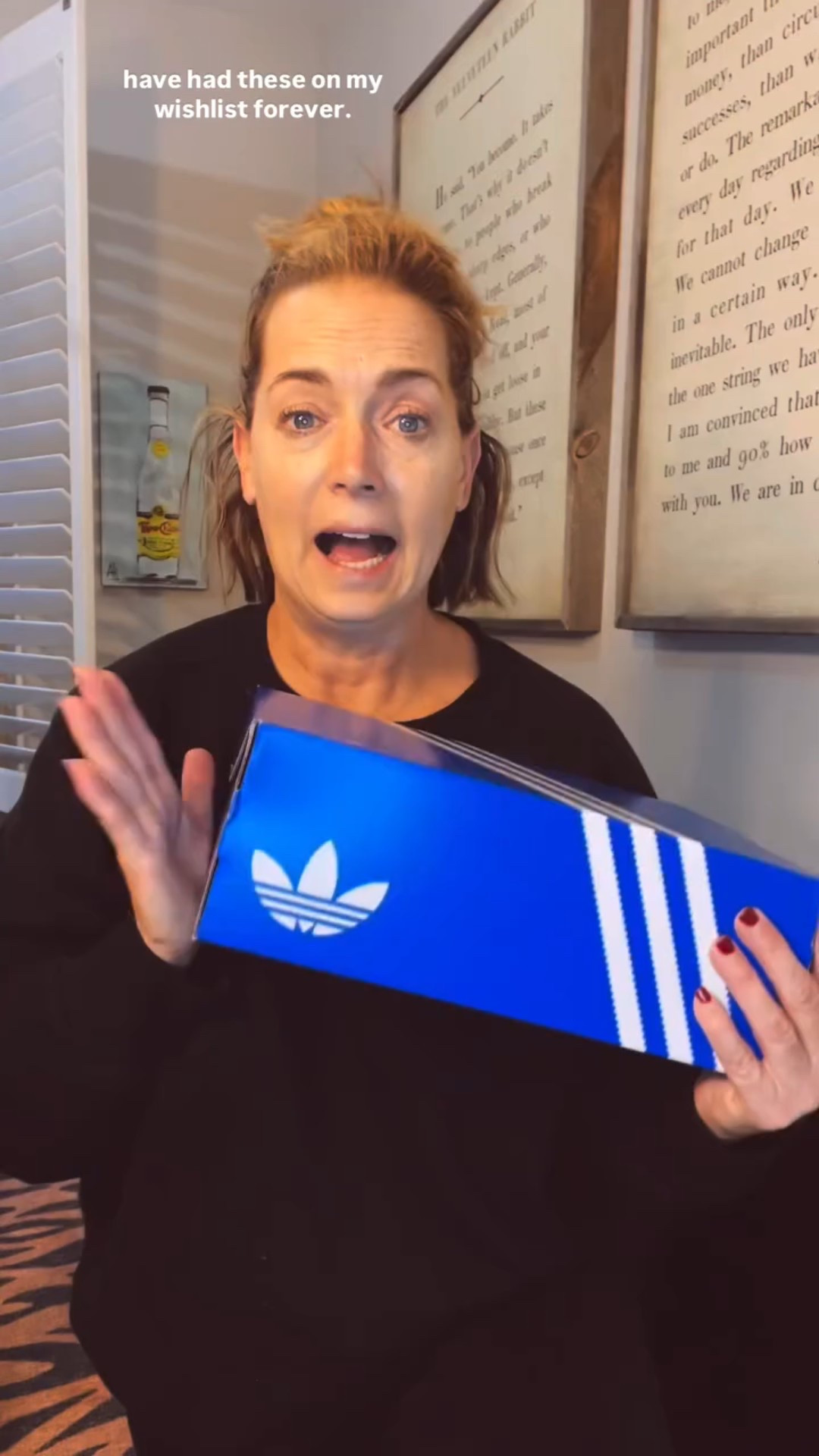 I secured them. 🐆🔥
These Leopard Adidas with the orange laces were high on my wish list — and when I saw a restock alert… I did not hesitate.
Ordered → shipped → here fast.
And yes… I absolutely filmed the unboxing because sometimes a girl just needs a little shoe excitement moment. 😌👟

Linked for you in my LTK Comment PIXIE — go peek before they disappear again.
(They go quick.)

❤️ Tap the ❤️ then
🔗 Comment PIXIE for the link.
🖤 Follow ShopPixieCo on LTK for restocks + finds 🤍

⸻

#ltkfinds #ltkfashion #ltkover50 #shopltk #restockalert #wishlistfind #adidasstyle #leopardprintstyle #statementshoes #styleover50 #womenover50style #agelessstyle #casualstyle #elevatedcasual #ootdover50 #fallstyleinspo #everydaystyle #grownupstyle #fashionover50 #50plusstyle #over50andfabulous #shoesoftheday #shoereveal #unboxingmoment #trendwithouttrying #midlifestyle 
Comment PIXIE below to receive a DM with the link to this post on my LTK ⬇ https://liketk.it/5vGQc #ltkshoecrush #ltkover40 #ltkseasonal