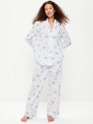 Poplin Pajama Pant Set | Old Navy (US)