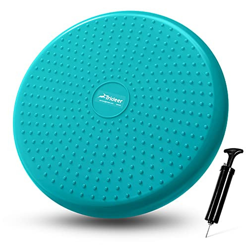 Trideer Inflated Wobble Cushion - Wiggle Seat for Sensory Kids(Multiple Colors), Balance Disc (Extra Thick), Flexible Seating for All Age (34CM Turquoise) | Amazon (US)
