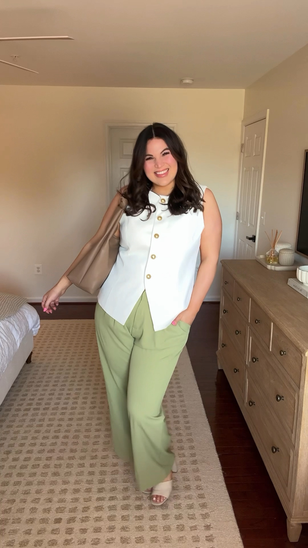 Midsize spring workwear outfit from
Amazon! Wearing my favorite affordable trousers from amazon that are available in different lengths 👏 

Top - xl 
Pants - xl long 
Heels - 10
Bra + panties *use code KELLYELIZXSPANX to save 

spring fashion, midsize style, spring workwear, office style, Amazon fashion 



#LTKWorkwear #LTKWatchNow #LTKMidsize