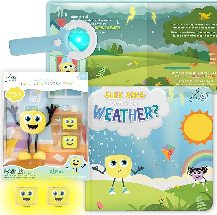 Glo Pals Water Activated Light-Up Story Book Sensory Bath Toy Bundle with Interactive Book, Magic... | Amazon (US)