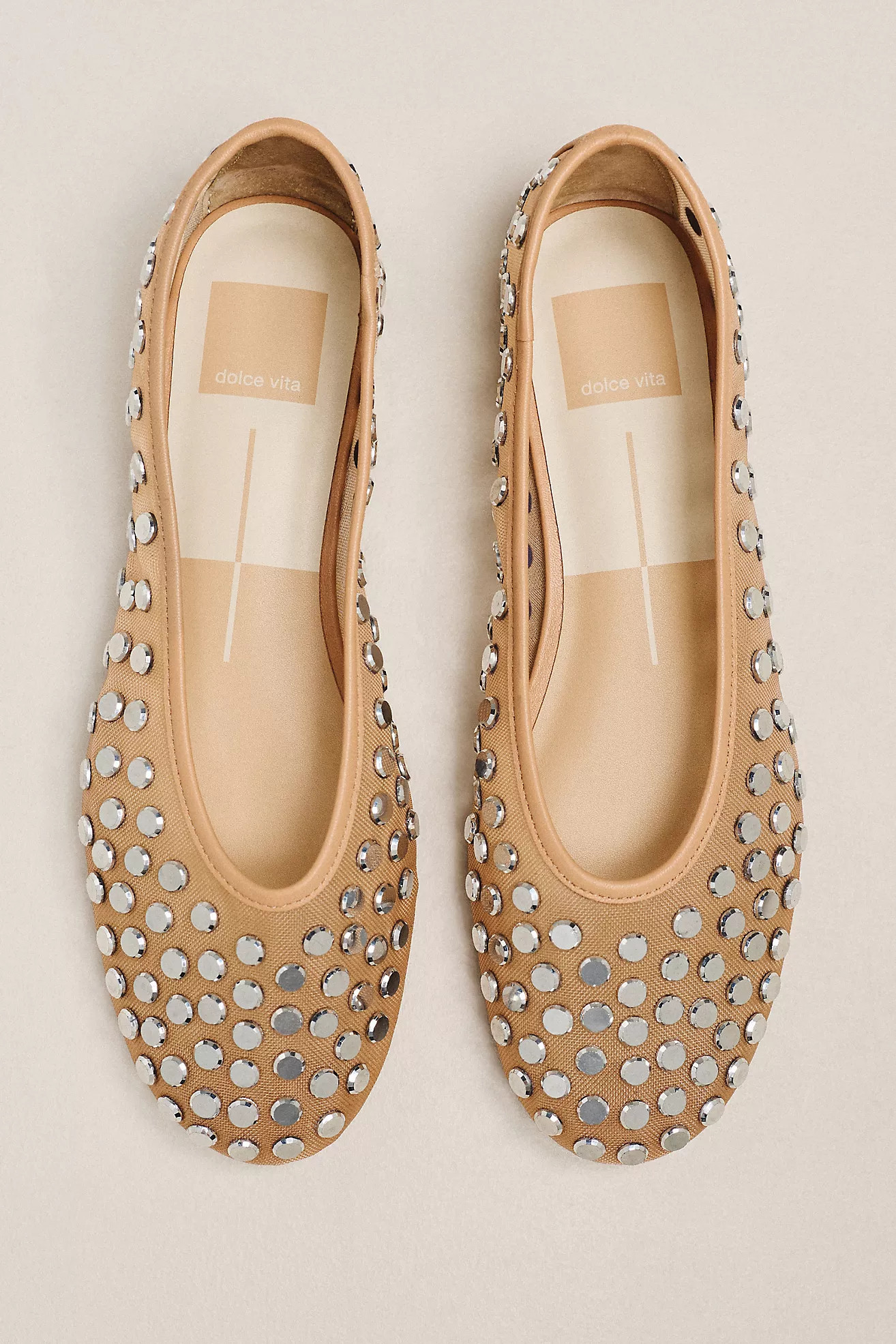 Dolce Vita Calia Studded Mesh Flats | Anthropologie (US)