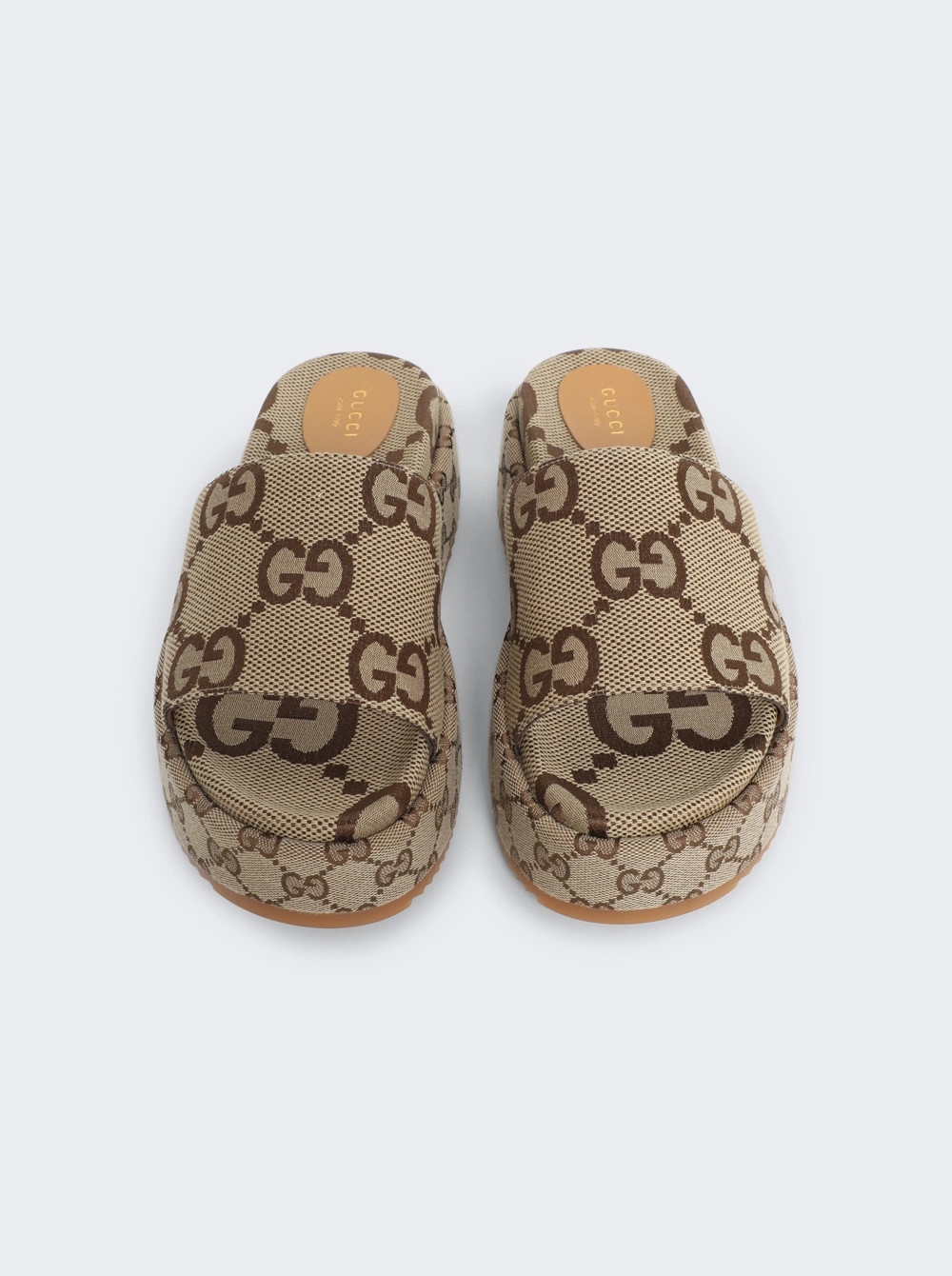 Platform Slide Sandal Tan | The Webster
