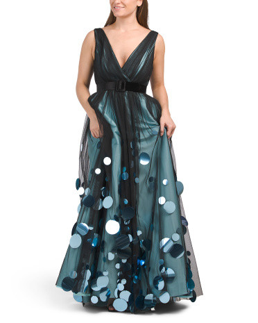Tulle Gown With Paillette Embellishments | TJ Maxx