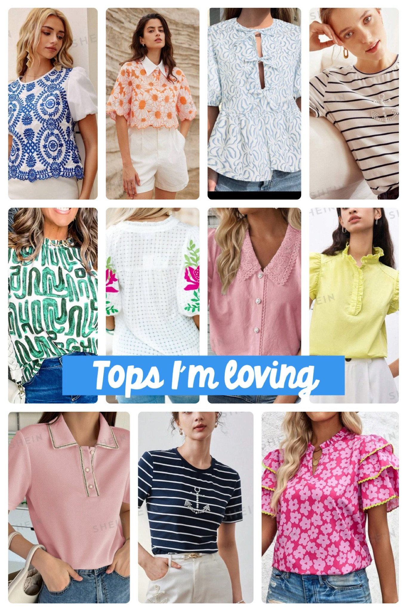 The best shein tops, preppy tops, grandmillennial tops 

#LTKFindsUnder50 #LTKFindsUnder100 #LTKOver40
