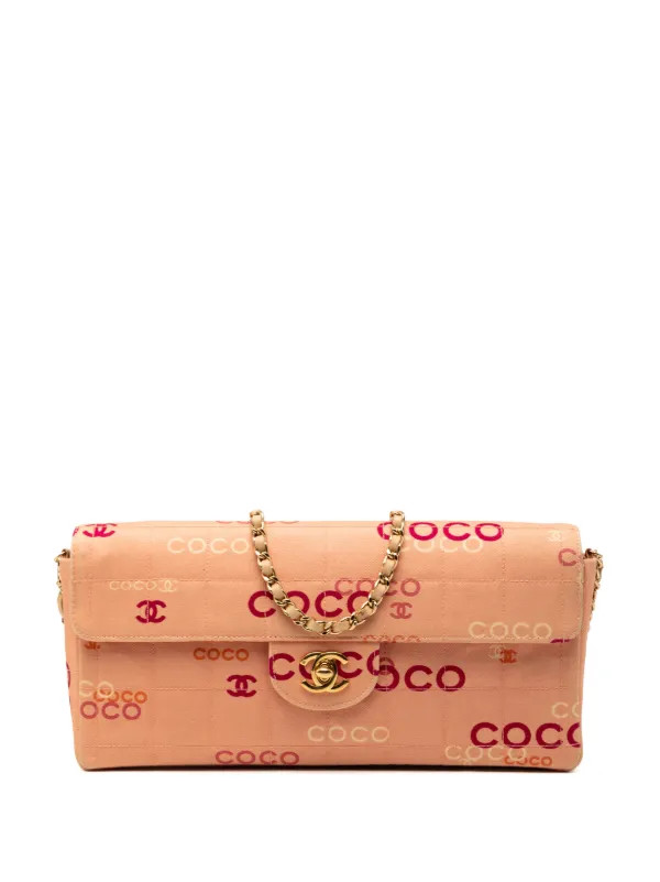 2000-2002 CC Chocolate Bar East West Flap Schultertasche aus Canvas mit Logo | Farfetch Global