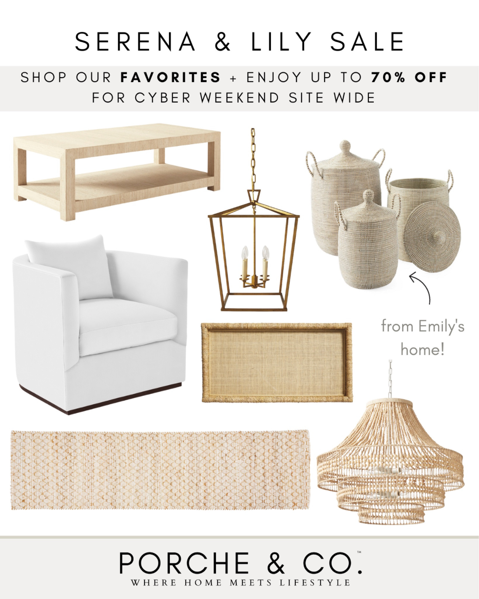 Serena & Lily has up to 70% off on their site for cyber weekend! 

#LTKHoliday #LTKCyberWeek #LTKsalealert