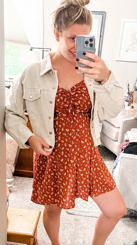 Loving this Pink Lily dress for fall! TTS, size up if expecting. 

Jacket is even more cute-tts, pair with shorts, jeans, or dress



#LTKstyletip #LTKsalealert #LTKSale