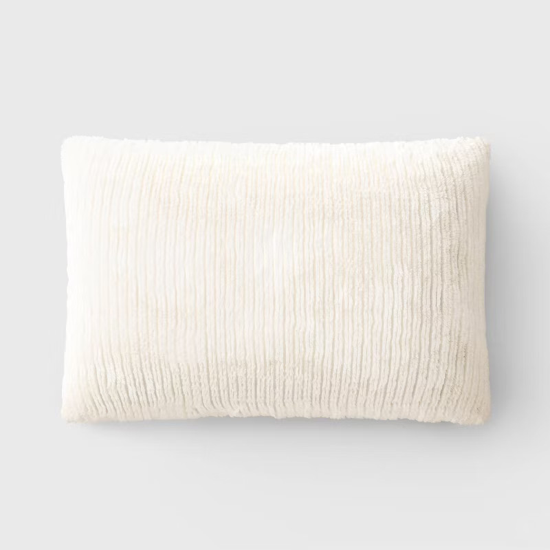Striped Faux Fur Lumbar Throw Pillow - Threshold™ | Target