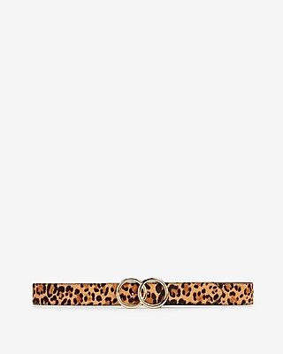 leopard double o ring belt | Express