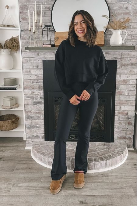 Sharing 6 athleisure outfit ideas you’ll want to add to your wardrobe for 2024. I’ve been wanting a jumpsuit like this and this one does not disappoint. 🖤 Wearing a size small. 

New years athleisure looks, athleisure, flare leggings outfits, flare leggings, mom outfit idea, casual outfit idea, style over 30, layered outfit, flare jumpsuit, flare jumpsuit outfit 

#momoutfit #momoutfits #dailyoutfits #dailyoutfitinspo #whattoweartoday #casualoutfitsdaily #momstyleinspo #athleisurestyle #abercrombie #abercrombiestyle #ypb 

#LTKfindsunder100 #LTKfindsunder50 #LTKsalealert