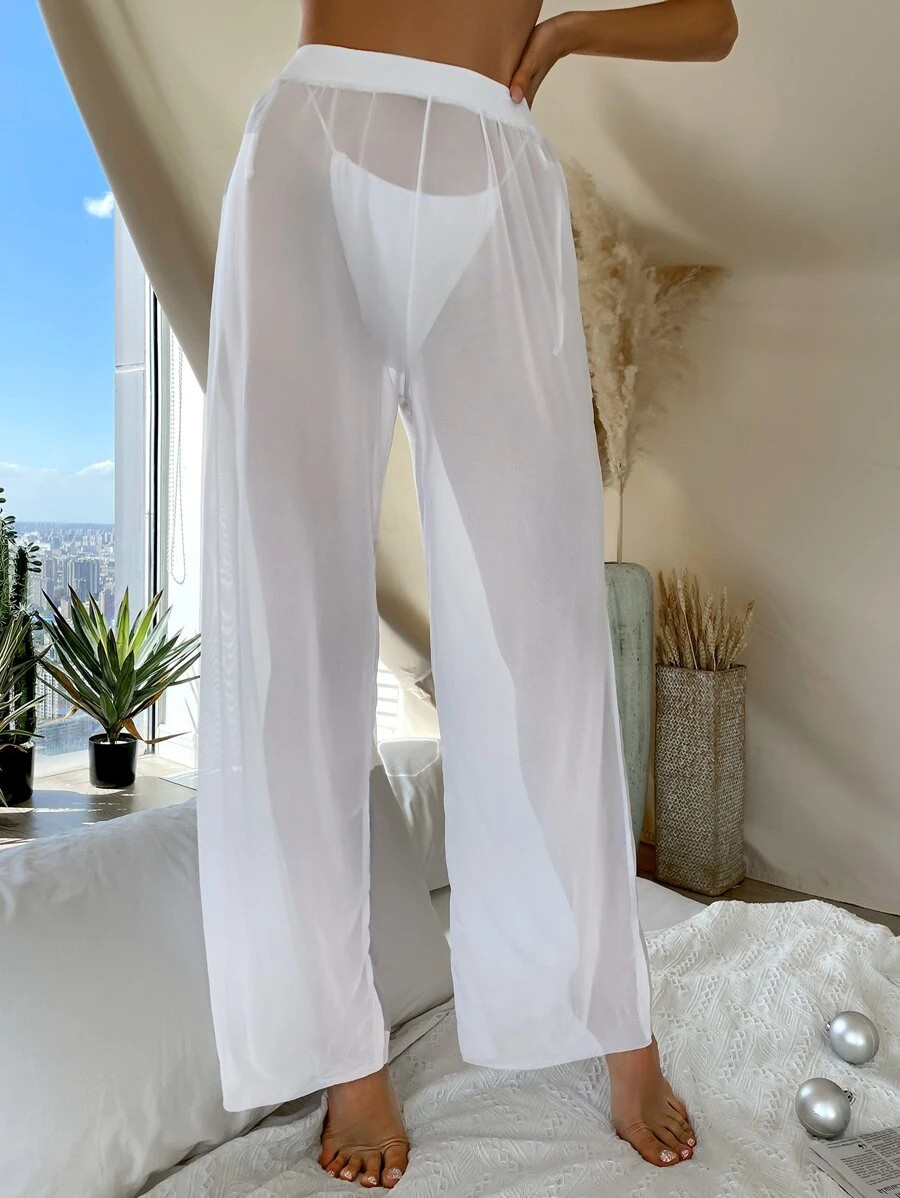 Plain Cover Up Pants Without Bikini Panty | SHEIN