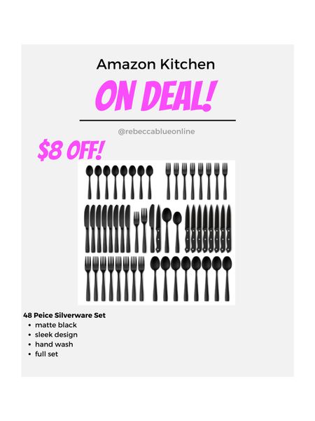 Amazon
Silverware
Flatware
Kitchen
Kitchen Organization 
Matte black
Home decor
Halloween home decor
Fall home

#LTKSale #LTKhome #LTKunder100