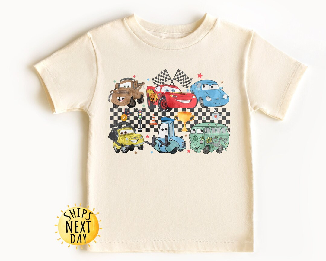 Disney Cars Toddler Shirt, Lightening Mcqueen Shirt, Kids Disney Shirt, Cars Mcqueen and Friends ... | Etsy (US)