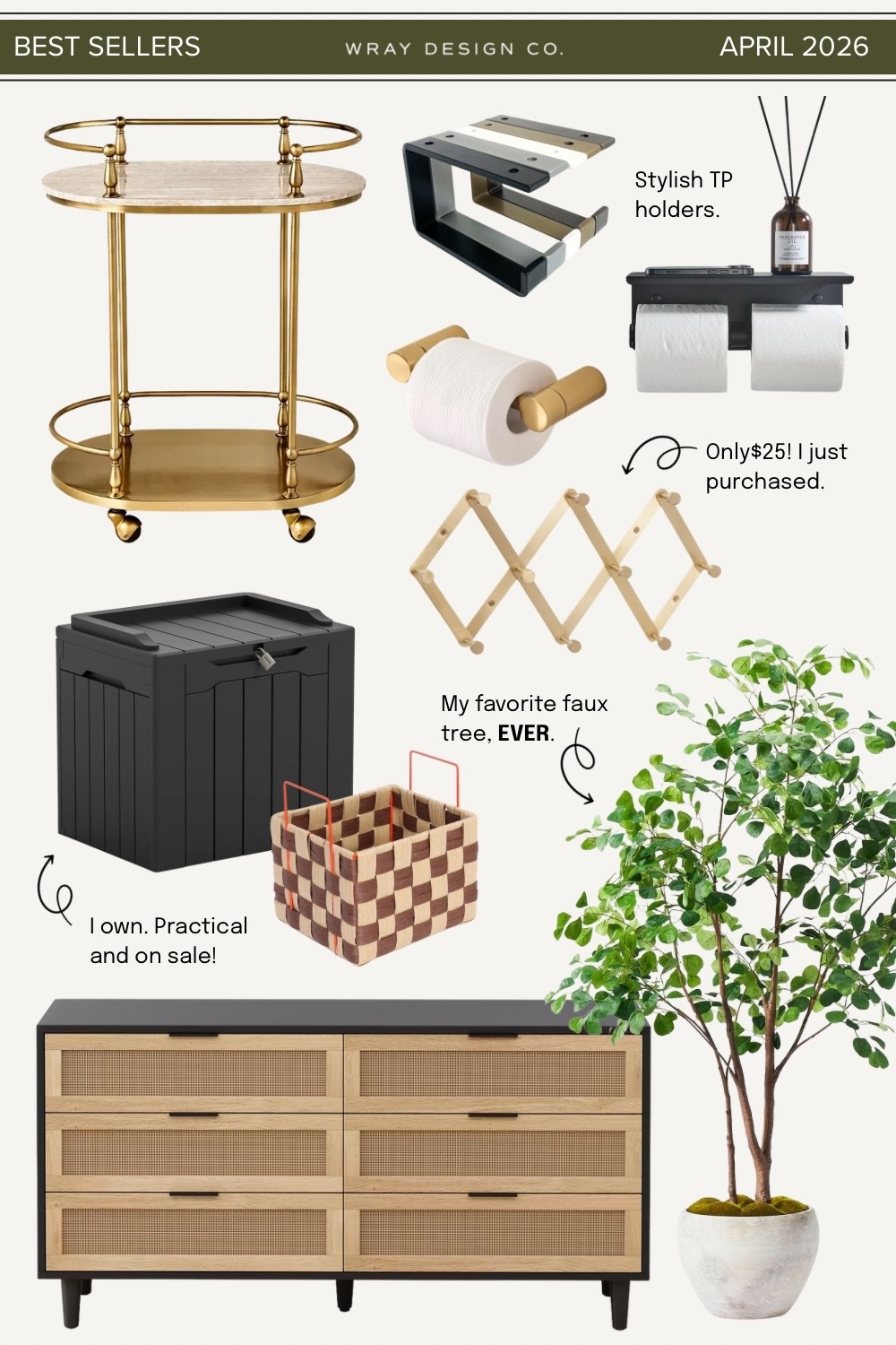 Best sellers from April 2026! Several stylish toilet paper holders, a few @Target home items I own and love, and a bar cart! A few of these items are currently OOS so I linked alternatives for y’all. @Etsy @Wayfair

#LTKSaleAlert #LTKHome #LTKSeasonal
