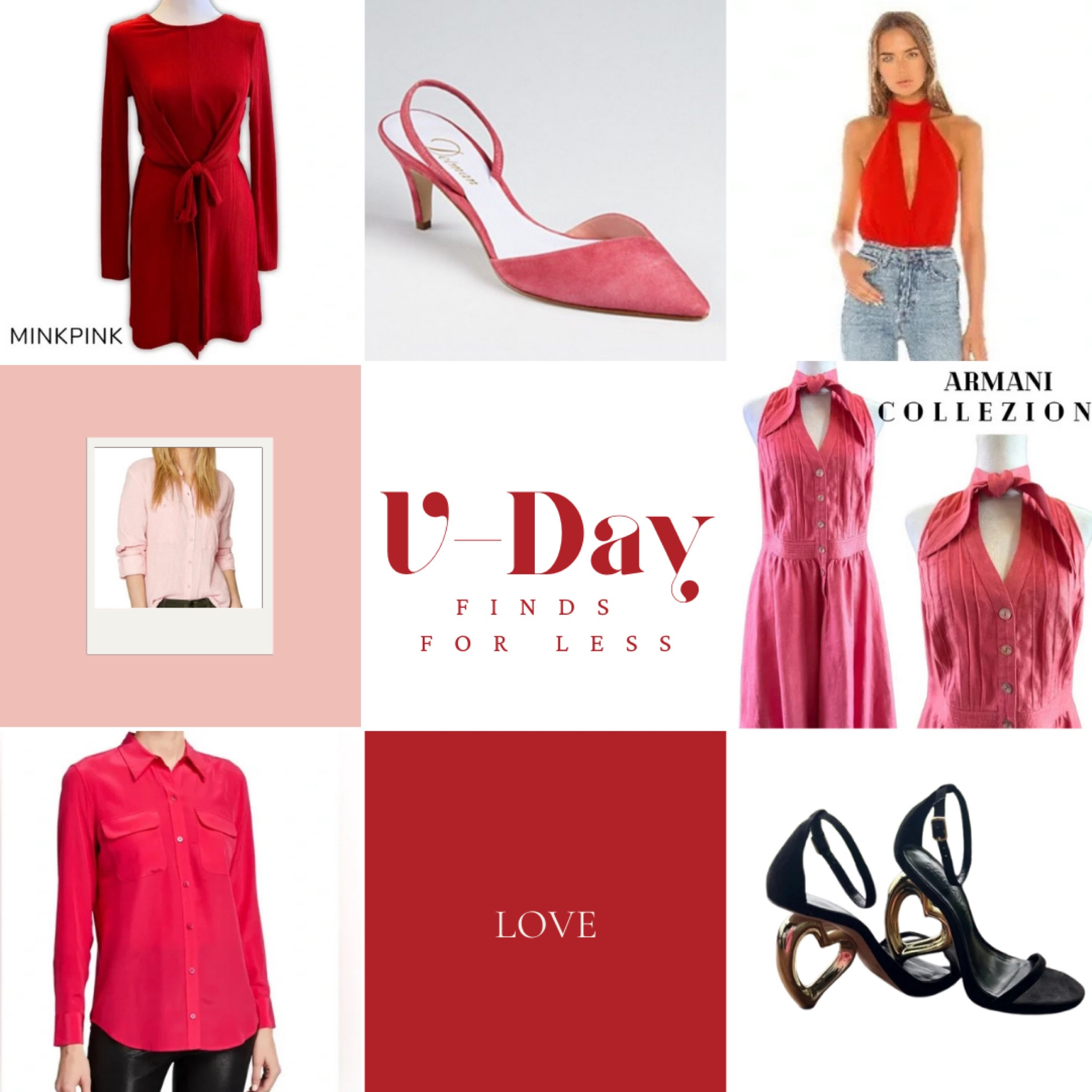 Why pay retail when you can get designer luxury brands for a fraction of the cost. Here is an assortment of carefully curated Valentine’s Day finds!

From Armani to Minkpink we’ve got all the heart eyes for these deals that are sure to give you a perfect vibe on date night or at the office.

#vday #valentinesday #valentine #valentine #thrift 

#LTKSaleAlert #LTKShoeCrush #LTKSeasonal
