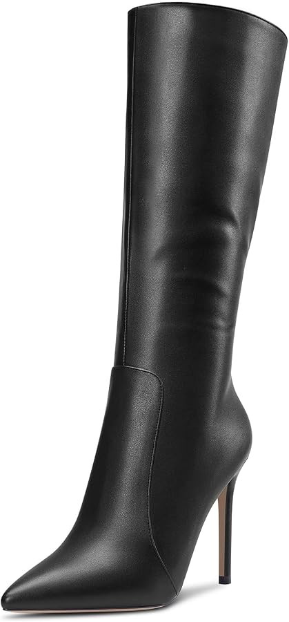 DearOnly Womens Mid Calf Boots Closed Pointed Toe High Stiletto Heel Zipper Matte Dress Shoes Sex... | Amazon (CA)