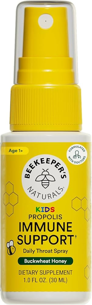 Beekeeper's Naturals Kids Propolis Immune Support Throat Spray, 1 oz | Amazon (US)
