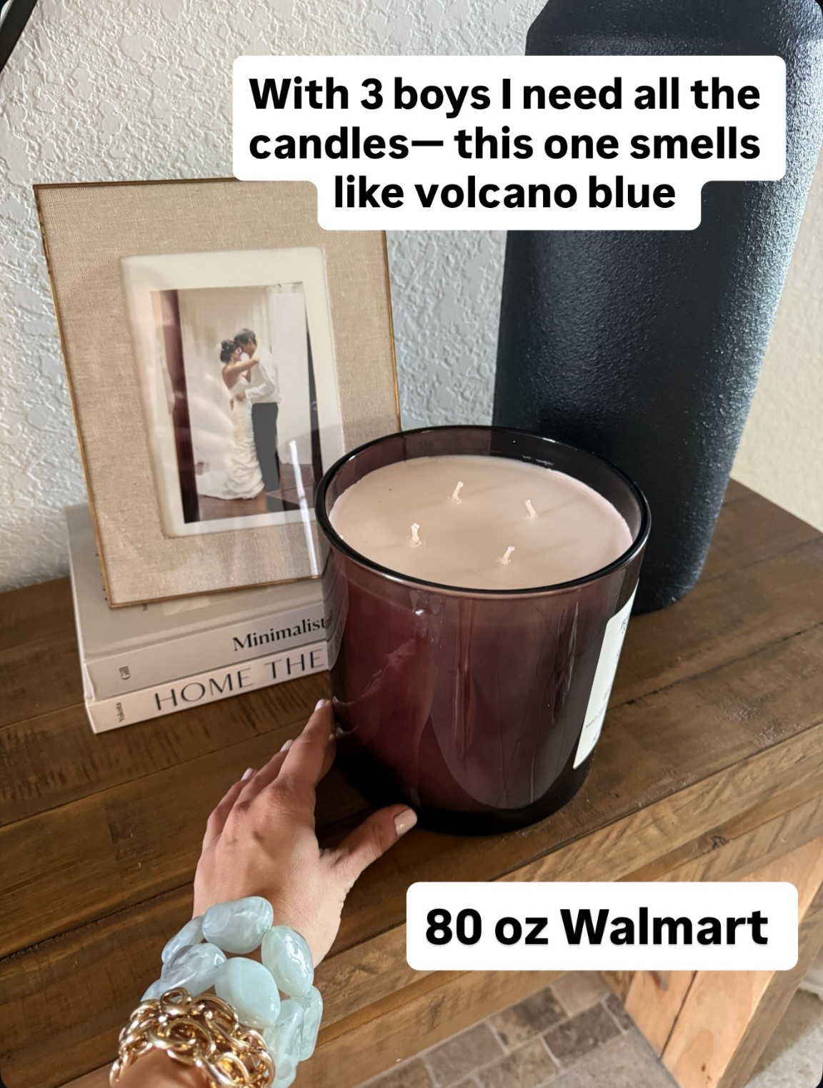 The most lux look for less candle smells like anthro volcano blue but a fraction of the cost. Huge at 80 oz #home #candle #walmartfinds 

#LTKHome #LTKSaleAlert