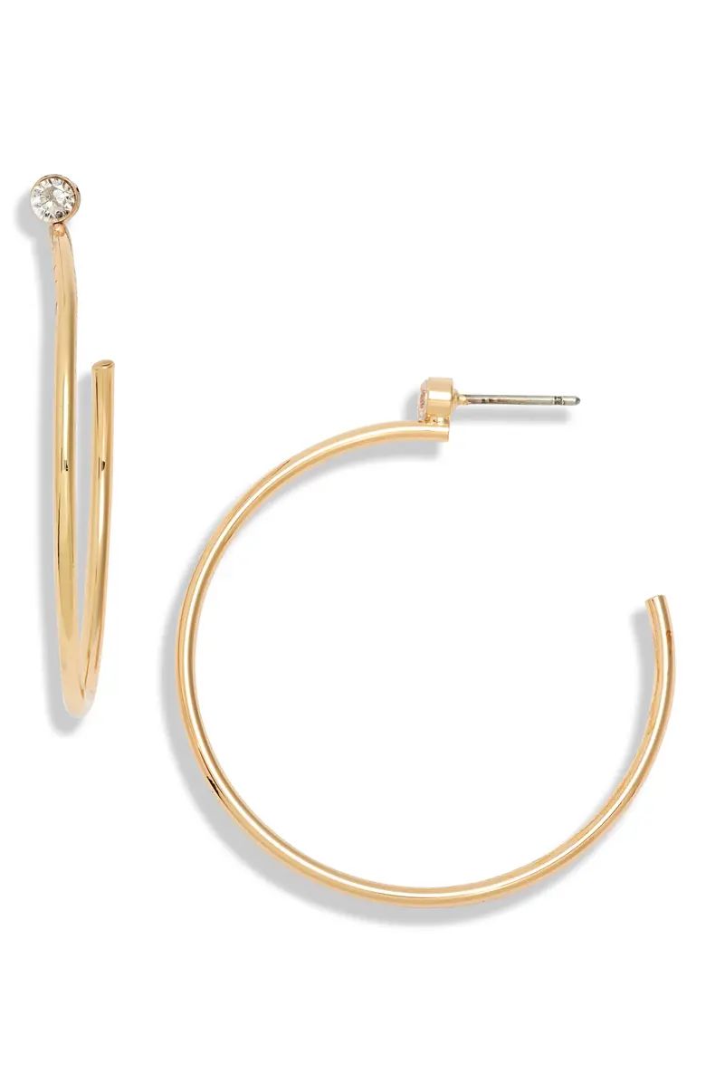 Nordstrom Cubic Zirconia Dainty Hoop Earrings | Nordstrom | Nordstrom