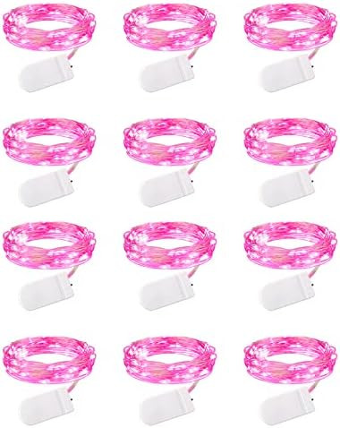 Brightown Valentine's Day 12 Pack Pink Led Fairy Lights Battery Operated String Lights Waterproof... | Amazon (US)