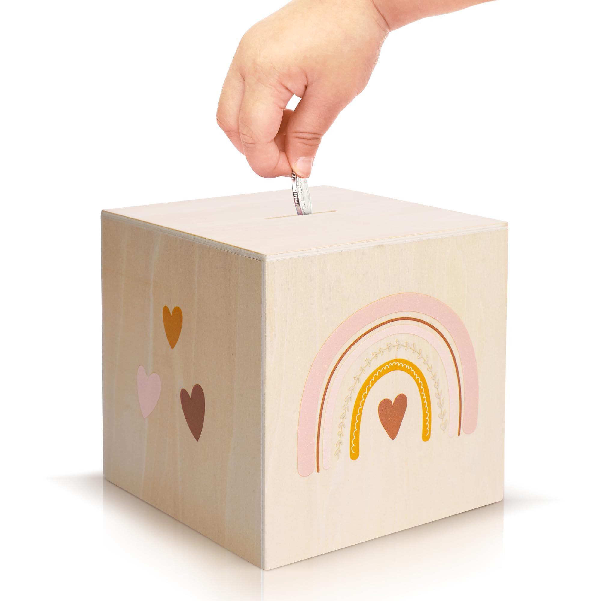 Wooden Piggy Bank for Kids - Beautifully Crafted Coin Bank Encourages to Start Saving Money Early... | Amazon (US)