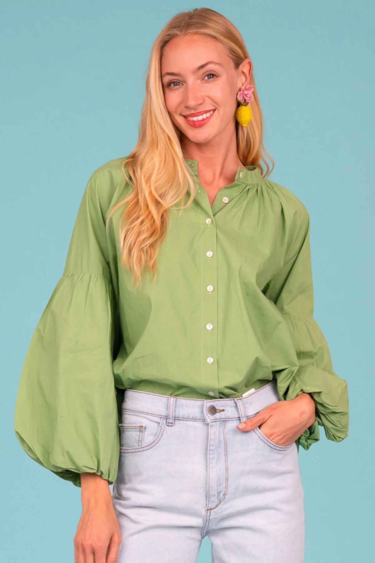 Emory Blouse in Leaf | Olivia James The Label