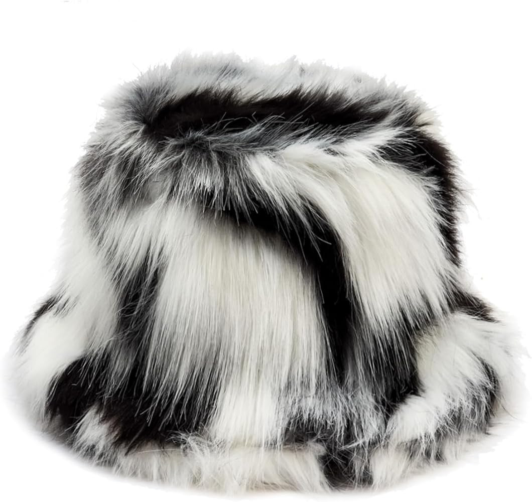 Fuzzy Bucket Hat for Women Furry Fur Bucket Hat Winter Warm Plush Fisherman Fluffy Sherpa Bucket ... | Amazon (US)