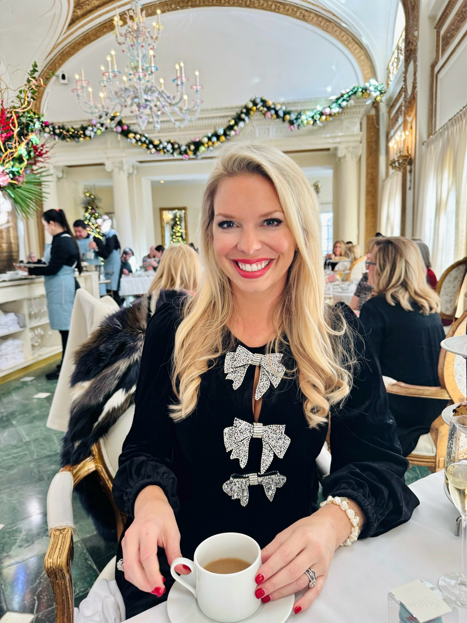 Cheersing to the holidays in the cutest party dress bedazzled and bows! #littleblackdress #christmaspartydress #bowdress

#LTKSeasonal #LTKHoliday #LTKParties