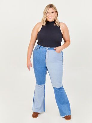 Incrediflex Mixed Denim Flare Jeans | Arula