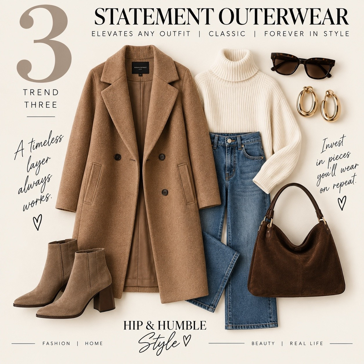 Fall outfit inspo with statement outerwear, turtleneck sweater , noities

#LTKootd #LTKSeasonal #LTKOver40